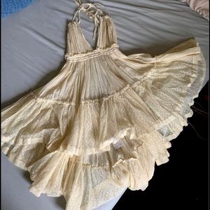 Free people cream dress NWT XS